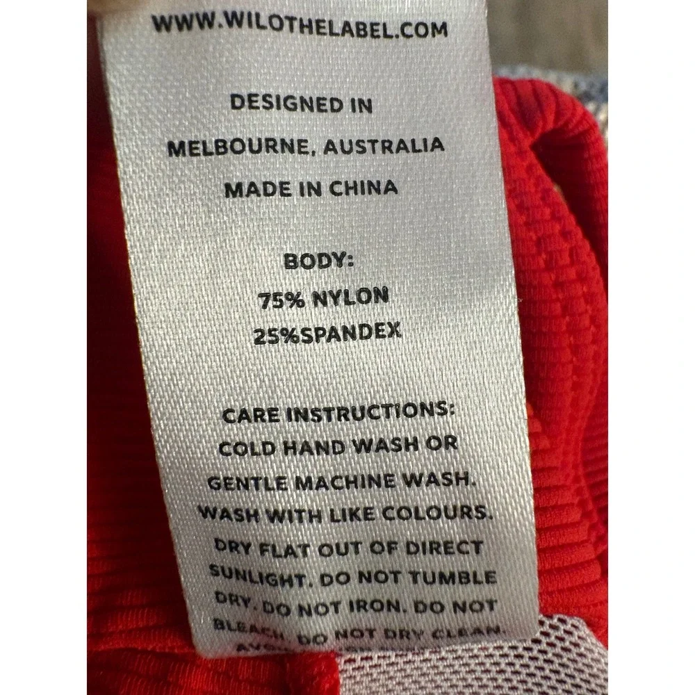 WILO Red Ribbed 2 Piece Activewear Set Strappy Crop Top Ruched Leggings -  XS